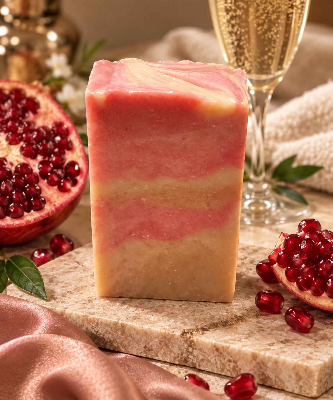 Champagne Pomegranate Goat Milk Soap